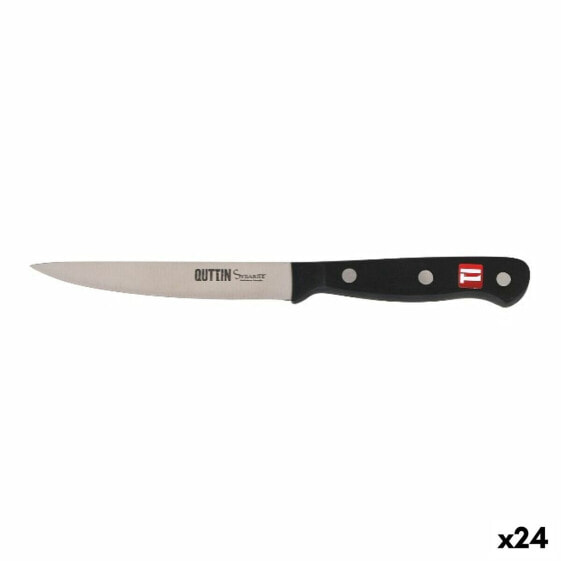 Нож для чистки овощей Quttin Чёрный Серебристый 12 см (24 шт)