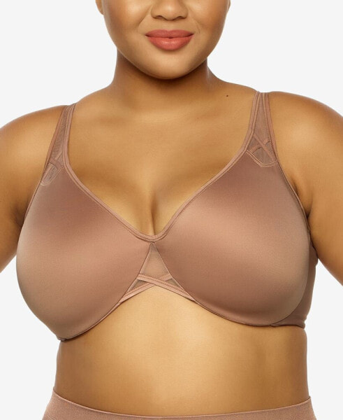 Plus Size Amaranth Cushioned Comfort Unlined Minimizer Underwire Bra