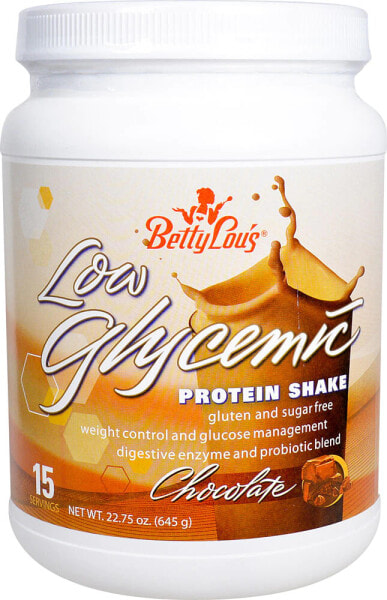 Betty Lou's Whey Protein Shake Протеиновый коктейль - 20 г белка 6 г чистых углеводов на порцию 645 г с шоколадным вкусом  вкусом