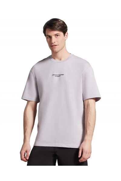 S231094 Graphic Tee Reflect Logo Oversize Gri Erkek T-shirt