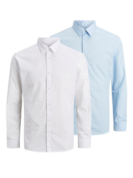 2 PACK - men´s shirt JJJOE Slim Fit 12182995 Cashmere Blue