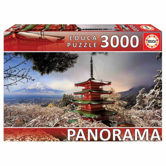 EDUCA BORRAS 3000 Mount Fuji And Pagoda Panorama Puzzle