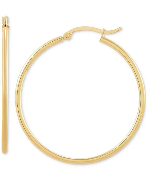 14k Gold Hoop Earrings, 40mm