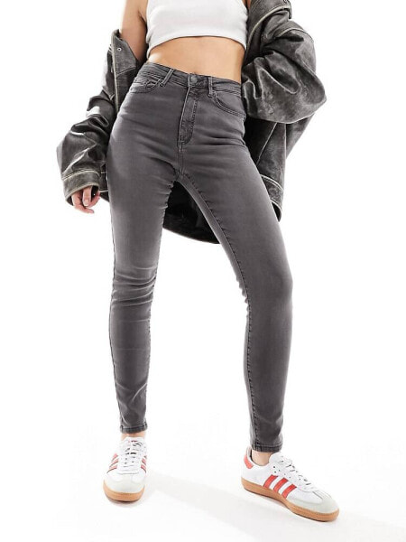 Vero Moda Sophia high rise skinny jeans in grey wash