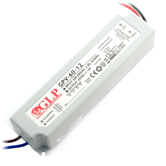 „Power supply GPV-60-12 for LED strip - 12V/5A/60W - waterproof IP67