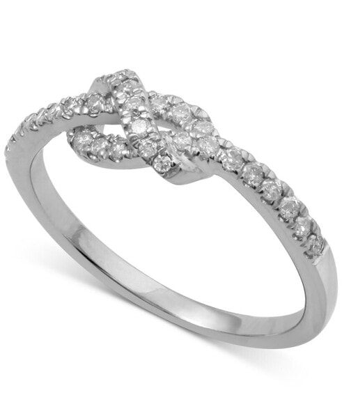 Diamond Knot Band (1/4 ct. t.w.) in 14k Rose, Yellow or White Gold