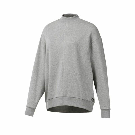 Women’s Sweatshirt without Hood Reebok Terry Crew Light grey