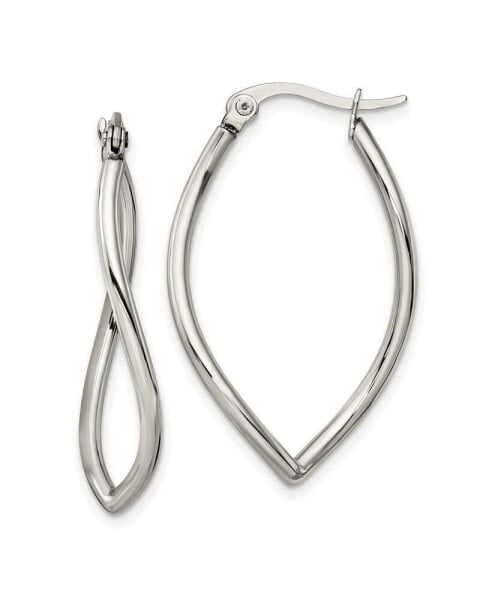 Серьги Simona Enamel Twist Hoop Silver