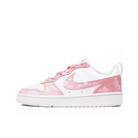 Кеды Nike Court Borough 2 GS для девочек Бело-розовые