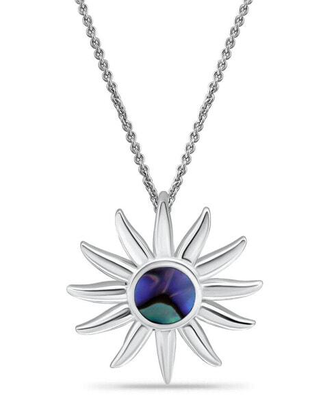 Abalone Inlay Sunburst Necklace