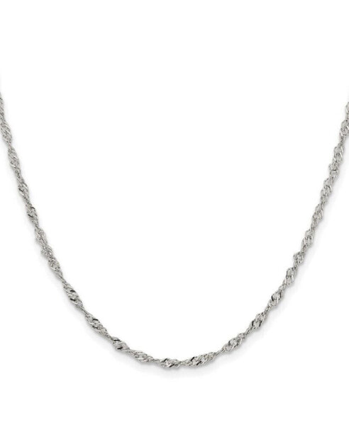 Chisel stainless Steel Polished 2.5mm Singapore Chain Necklace