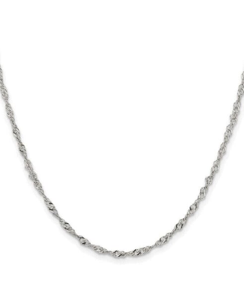 Chisel stainless Steel Polished 2.5mm Singapore Chain Necklace