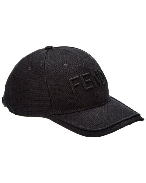 Fendi Baseball Cap Men's Black Os