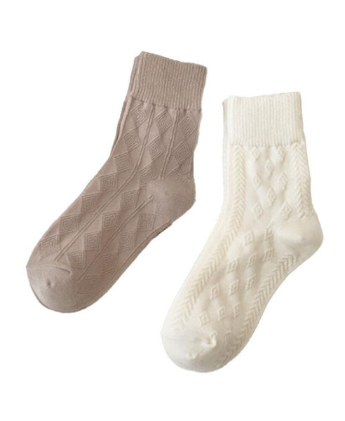 DIAMOND KNIT CREW SOCKS