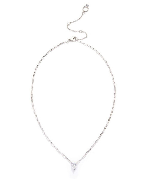 Cubic Zirconia Pear Cut Delicate Necklace