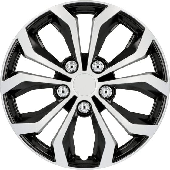 Cartrend 4 x wheel caps Daytona black / silver 15 inches