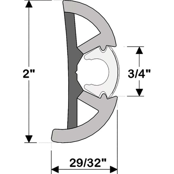 TACO METALS Rub Rail Flex 60´