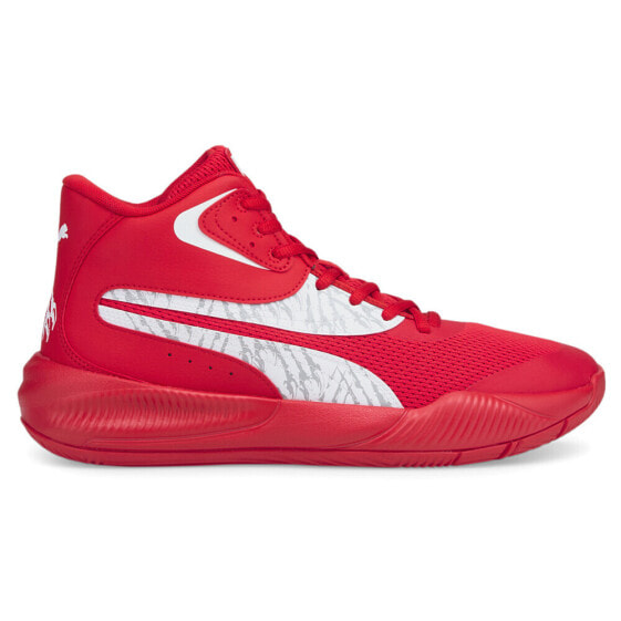 Puma Triple Mid Unleash Basketball Mens Red Sneakers Athletic Shoes 376644-02
