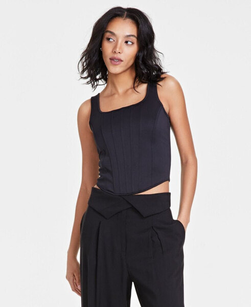 Women's Square-Neck Sleeveless Corset Top, Created for Macy's