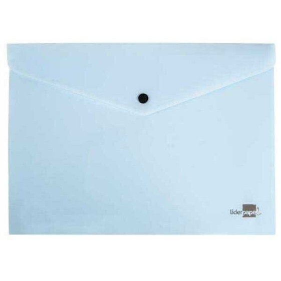 LIDERPAPEL Folder dossier brooch polypropylene DIN A4 opaque light blue 50 sheets