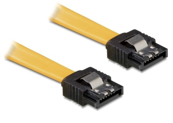 Delock 0.2m SATA Cable - 0.2 m - Yellow