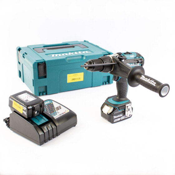 Makita Akku-Schlagbohrschrauber 18V DHP451RTJ 2x 5.0 Ah Akkus + Lader im MAKPAC