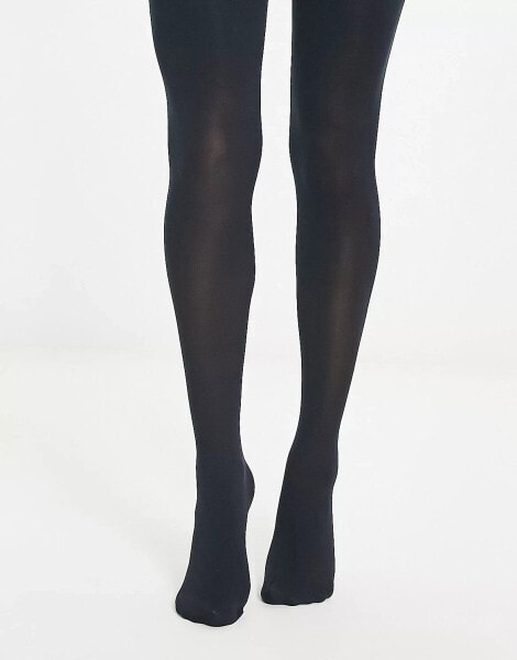 Pretty Polly Premium opaque 60 denier black tights in black