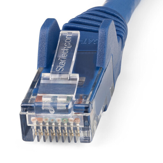 StarTech.com 50cm CAT6 Ethernet Cable - LSZH (Low Smoke Zero Halogen) - 10 Gigabit 650MHz 100W PoE RJ45 10GbE UTP Network Patch Cord Snagless with Strain Relief - Blue - CAT 6 - ETL Verified - 24AWG - 0.5 m - Cat6 - U/UTP (UTP) - RJ-45 - RJ-45