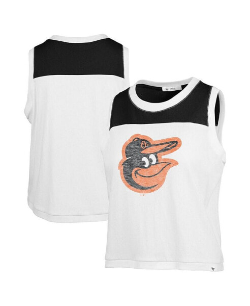 Women's White Baltimore Orioles Premier Zoey Waist Length Tank Top