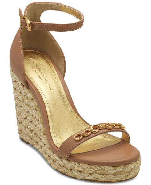 Yulissa Embellished Ankle-Strap Espadrille Wedge Sandals