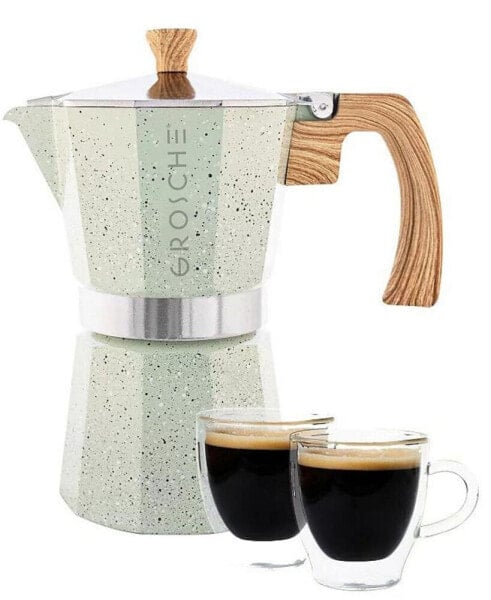 Milano Stone Expresso Elegance: Moka Pot Espresso Cup set
