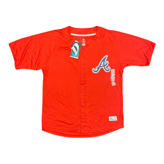 Dynasty Men's Major League MLB Genuine Merch Atlanta Braves Button Down Jersey