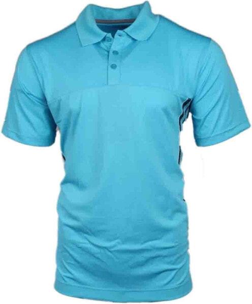 Page & Tuttle Gradient Side Stripe Short Sleeve Polo Shirt Mens Blue Casual P17S