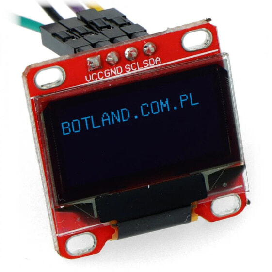 OLED display, blue graphic, 0.96 '' 128x64px I2C - red