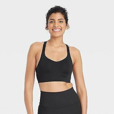 Women's Sculpt High Support Embossed Sports Bra - All In Motion Black M