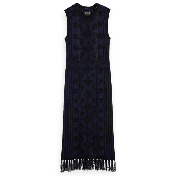 SCOTCH & SODA Fringe Hem sleeveless long dress