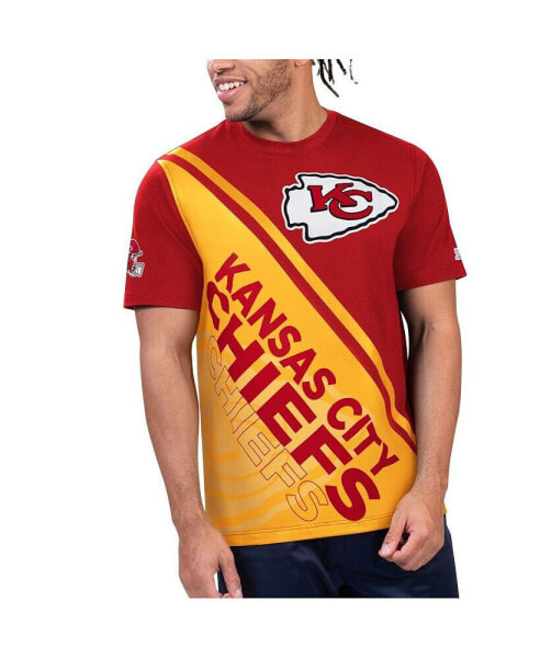 Men's Red/Gold Kansas City Chiefs Finish Line Extreme Graphic T-Shirt