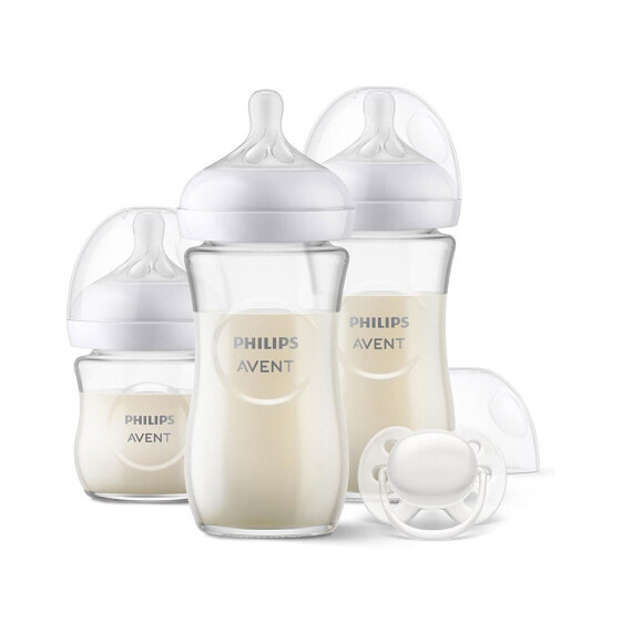 PHILIPS AVENT Natural Response Cristal Pack: 1 Cristal Baby Bottle 120ml + 2 Cristal Baby Bottles 240ml + 1 Ultra Soft Pacifier