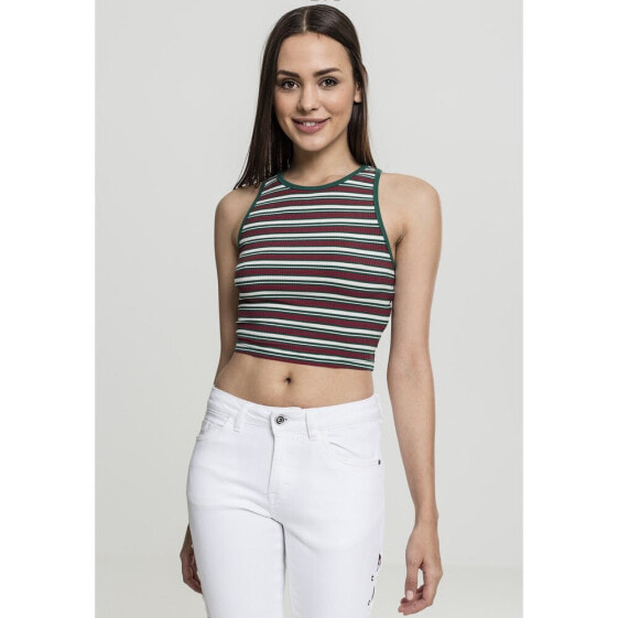 URBAN CLASSICS Stripe Crop sleeveless T-shirt