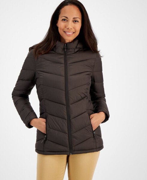 Women's Packable Hooded Puffer Coat, Created for Macy's