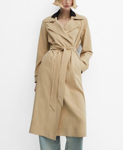 Women's Flowy Lapel Trench Coat