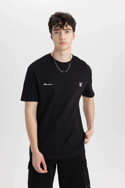 Erkek T-shirt C2117ax/bk81 Black