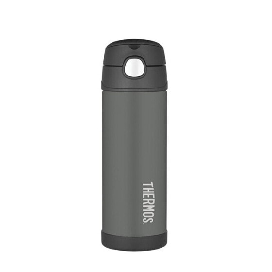 Children´s thermos with a straw - black