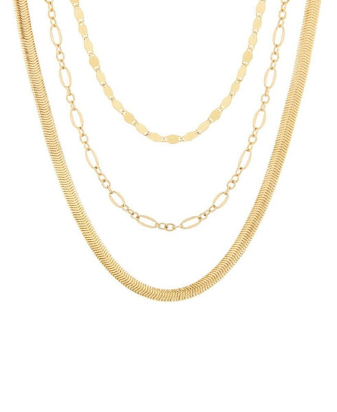 brook & york izzy Chain Layering Necklace, Set of 3