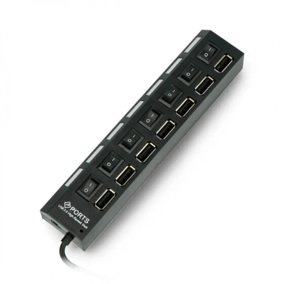 HUB 7xUSB type A 2.0 Blow with switches