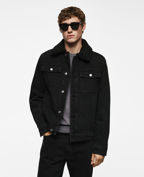 Men's Shearling Denim Jacket