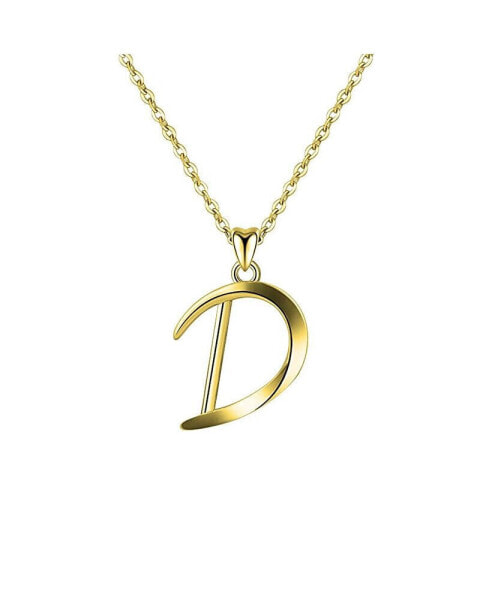 Stylish 14K Gold Plated Initial Necklace.