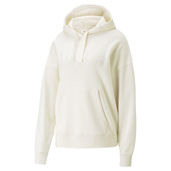 Puma Vogue X Oversized Pullover Hoodie Womens Off White Casual Outerwear 5366916