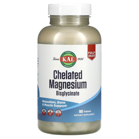 Chelated Magnesium Bisglycinate, 180 Tablets