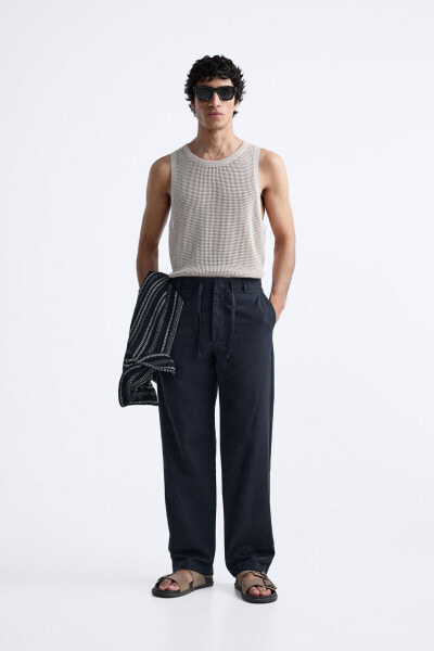 COTTON - LINEN TROUSERS